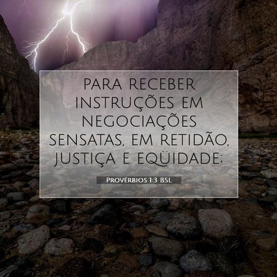 Picture 07 - Provérbios 1:3 BSL - para receber instruções em negociações - Bible Verse Picture