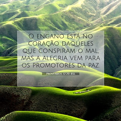 Picture 07 - Provérbios 12:20 BSL - O engano está no coração daqueles que - Bible Verse Picture