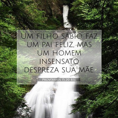 Picture 07 - Provérbios 15:20 BSL - Um filho sábio faz um pai feliz, mas um homem - Bible Verse Picture