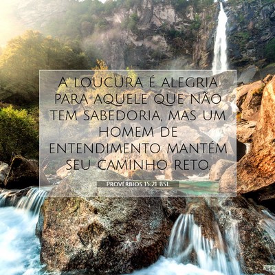 Picture 07 - Provérbios 15:21 BSL - A loucura é alegria para aquele que não tem - Bible Verse Picture