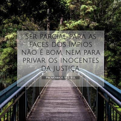 Picture 07 - Provérbios 18:5 BSL - Ser parcial para as faces dos ímpios não é - Bible Verse Picture