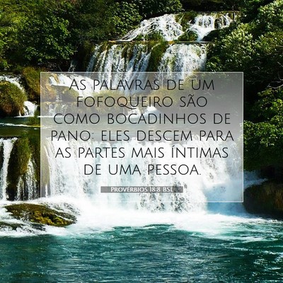 Picture 07 - Provérbios 18:8 BSL - As palavras de um fofoqueiro são como bocadinhos - Bible Verse Picture