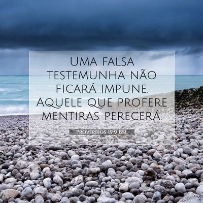 Picture 07 - Provérbios 19:9 BSL - Uma falsa testemunha não ficará impune. Aquele - Bible Verse Picture