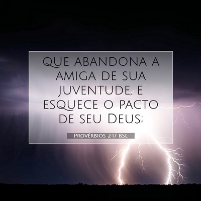 Picture 07 - Provérbios 2:17 BSL - que abandona a amiga de sua juventude, e esquece - Bible Verse Picture
