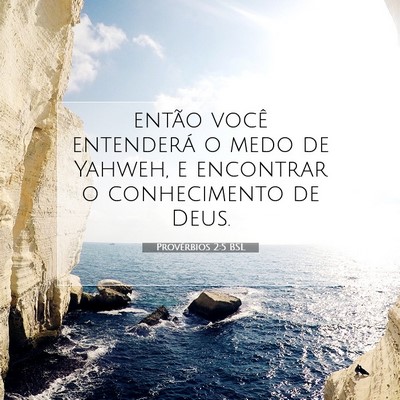 Picture 07 - Provérbios 2:5 BSL - então você entenderá o medo de Yahweh, e - Bible Verse Picture