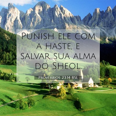 Picture 07 - Provérbios 23:14 BSL - Punish ele com a haste, e salvar sua alma do - Bible Verse Picture