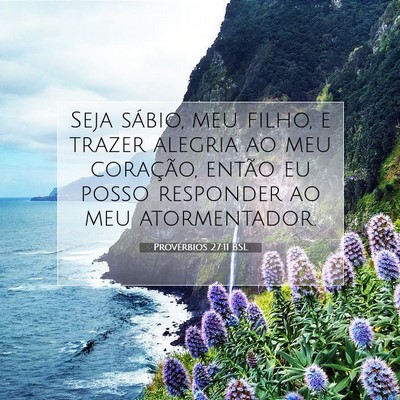 Picture 07 - Provérbios 27:11 BSL - Seja sábio, meu filho, e trazer alegria ao meu - Bible Verse Picture