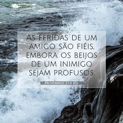 Picture 07 - Provérbios 27:6 BSL - As feridas de um amigo são fiéis, embora os - Bible Verse Picture