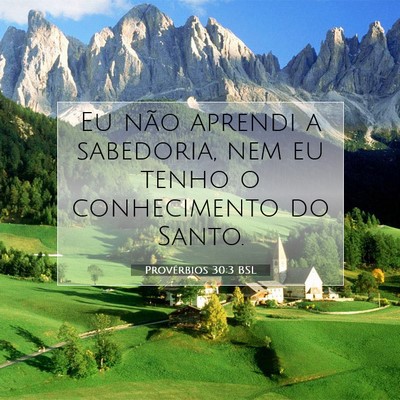 Picture 07 - Provérbios 30:3 BSL - Eu não aprendi a sabedoria, nem eu tenho o - Bible Verse Picture