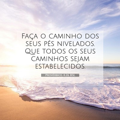 Picture 07 - Provérbios 4:26 BSL - Faça o caminho dos seus pés nivelados. Que - Bible Verse Picture