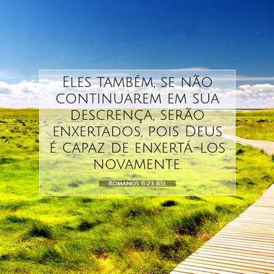 Picture 07 - Romanos 11:23 BSL - Eles também, se não continuarem em sua - Bible Verse Picture