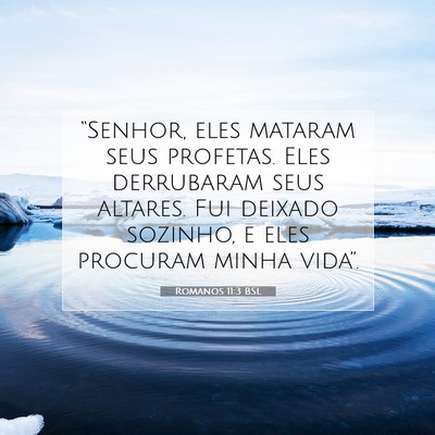 Picture 07 - Romanos 11:3 BSL - “Senhor, eles mataram seus profetas. Eles - Bible Verse Picture