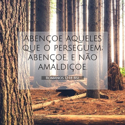 Picture 07 - Romanos 12:14 BSL - Abençoe aqueles que o perseguem; abençoe, e - Bible Verse Picture