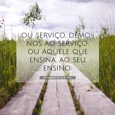 Picture 07 - Romanos 12:7 BSL - ou serviço, demo-nos ao serviço; ou aquele que - Bible Verse Picture