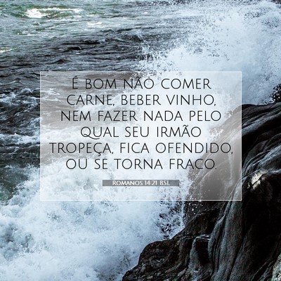 Picture 07 - Romanos 14:21 BSL - É bom não comer carne, beber vinho, nem fazer - Bible Verse Picture
