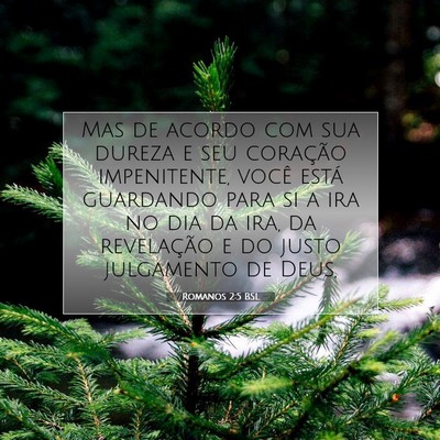 Picture 07 - Romanos 2:5 BSL - Mas de acordo com sua dureza e seu coração - Bible Verse Picture