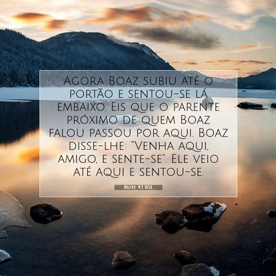 Picture 07 - Rute 4:1 BSL - Agora Boaz subiu até o portão e sentou-se lá - Bible Verse Picture