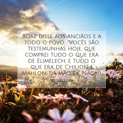 Picture 07 - Rute 4:9 BSL - Boaz disse aos anciãos e a todo o povo: - Bible Verse Picture
