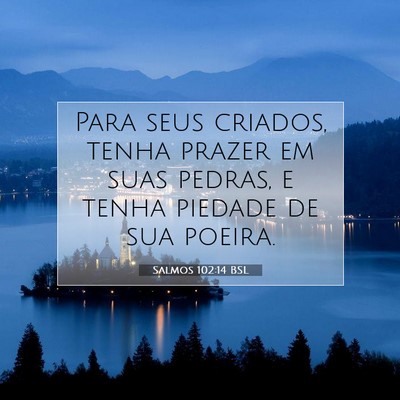 Picture 07 - Salmos 102:14 BSL - Para seus criados, tenha prazer em suas pedras, e - Bible Verse Picture