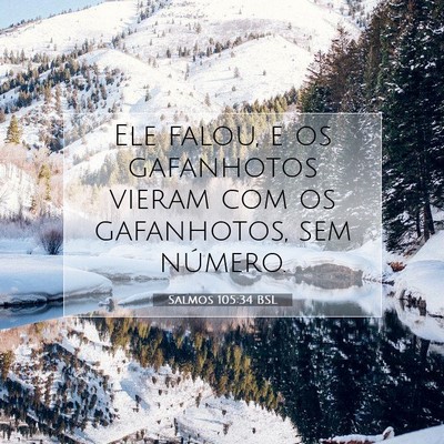 Picture 07 - Salmos 105:34 BSL - Ele falou, e os gafanhotos vieram com os - Bible Verse Picture