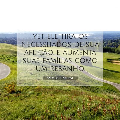 Picture 07 - Salmos 107:41 BSL - Yet ele tira os necessitados de sua aflição, e - Bible Verse Picture