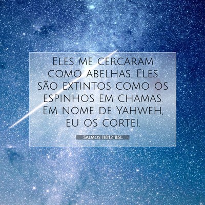 Picture 07 - Salmos 118:12 BSL - Eles me cercaram como abelhas. Eles são extintos - Bible Verse Picture
