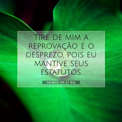 Picture 07 - Salmos 119:22 BSL - Tire de mim a reprovação e o desprezo, pois eu - Bible Verse Picture