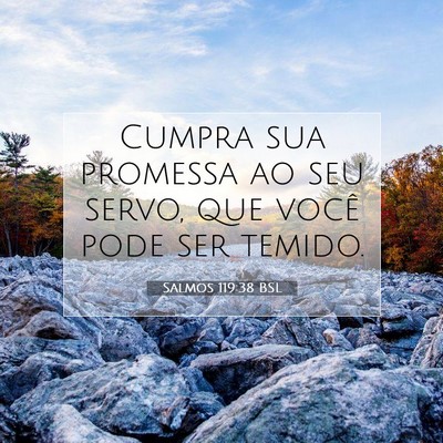 Picture 07 - Salmos 119:38 BSL - Cumpra sua promessa ao seu servo, que você pode - Bible Verse Picture