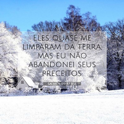 Picture 07 - Salmos 119:87 BSL - Eles quase me limparam da terra, mas eu não - Bible Verse Picture