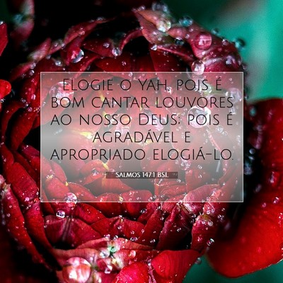 Picture 07 - Salmos 147:1 BSL - Elogie o Yah, pois é bom cantar louvores ao - Bible Verse Picture