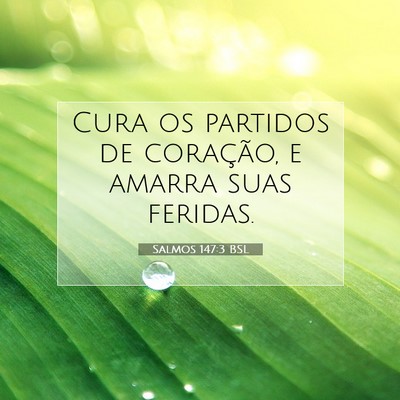 Picture 07 - Salmos 147:3 BSL - Cura os partidos de coração, e amarra suas - Bible Verse Picture