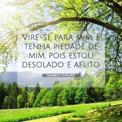 Picture 07 - Salmos 25:16 BSL - Vire-se para mim, e tenha piedade de mim, pois - Bible Verse Picture