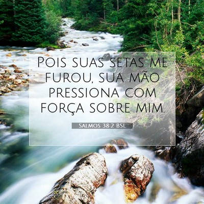 Picture 07 - Salmos 38:2 BSL - Pois suas setas me furou, sua mão pressiona com - Bible Verse Picture