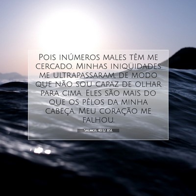 Picture 07 - Salmos 40:12 BSL - Pois inúmeros males têm me cercado. Minhas - Bible Verse Picture