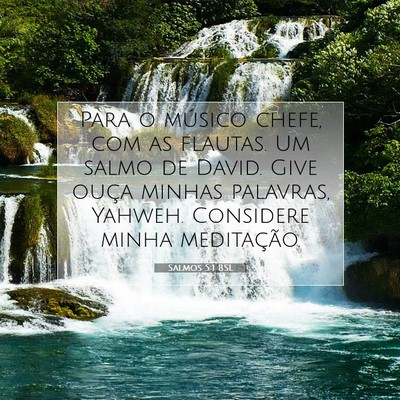 Picture 07 - Salmos 5:1 BSL - Para o músico chefe, com as flautas. Um salmo de - Bible Verse Picture