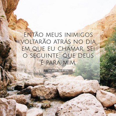 Picture 07 - Salmos 56:9 BSL - Então meus inimigos voltarão atrás no dia em - Bible Verse Picture