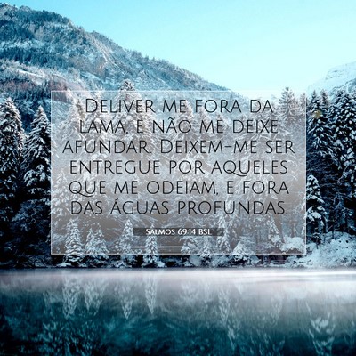 Picture 07 - Salmos 69:14 BSL - Deliver me fora da lama, e não me deixe afundar. - Bible Verse Picture