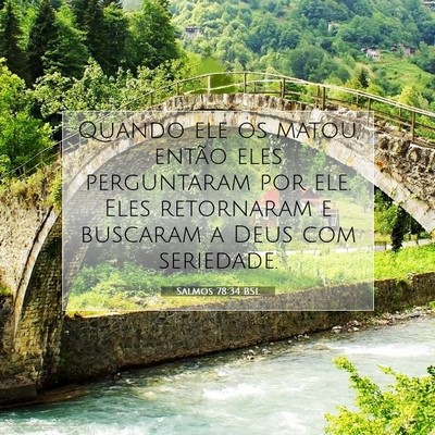 Picture 07 - Salmos 78:34 BSL - Quando ele os matou, então eles perguntaram por - Bible Verse Picture
