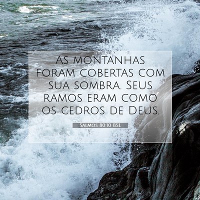 Picture 07 - Salmos 80:10 BSL - As montanhas foram cobertas com sua sombra. Seus - Bible Verse Picture