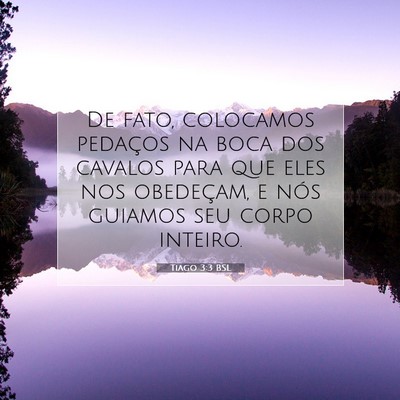 Picture 07 - Tiago 3:3 BSL - De fato, colocamos pedaços na boca dos cavalos - Bible Verse Picture