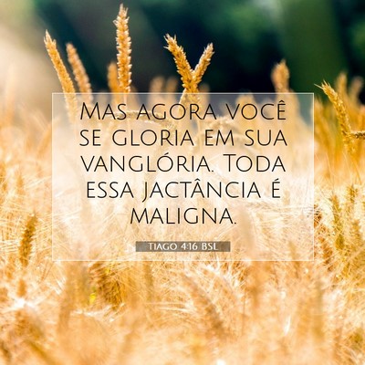 Picture 07 - Tiago 4:16 BSL - Mas agora você se gloria em sua vanglória. Toda - Bible Verse Picture