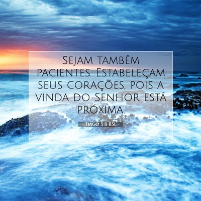 Picture 07 - Tiago 5:8 BSL - Sejam também pacientes. Estabeleçam seus - Bible Verse Picture