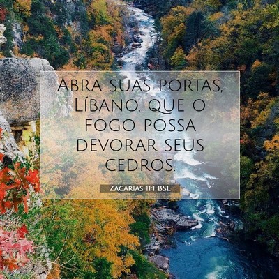 Picture 07 - Zacarias 11:1 BSL - Abra suas portas, Líbano, que o fogo possa - Bible Verse Picture