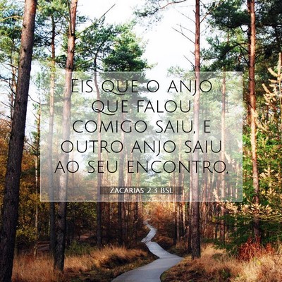Picture 07 - Zacarias 2:3 BSL - Eis que o anjo que falou comigo saiu, e outro - Bible Verse Picture