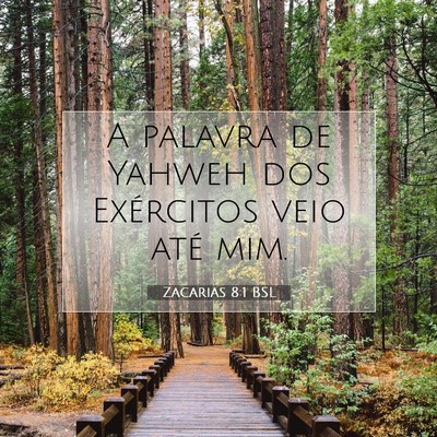 Picture 07 - Zacarias 8:1 BSL - A palavra de Yahweh dos Exércitos veio até - Bible Verse Picture