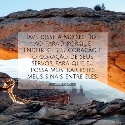 Picture 07 - Êxodo 10:1 BSL - Javé disse a Moisés: “Ide ao Faraó, porque - Bible Verse Picture