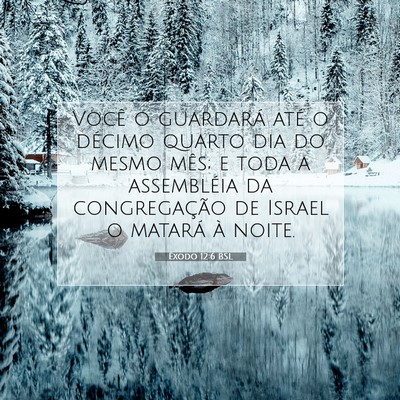 Picture 07 - Êxodo 12:6 BSL - Você o guardará até o décimo quarto dia do - Bible Verse Picture