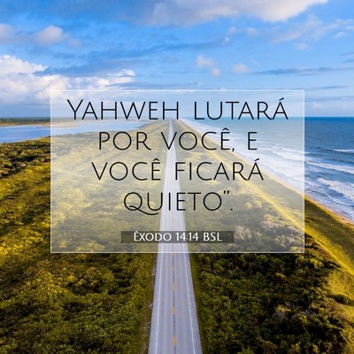 Picture 07 - Êxodo 14:14 BSL - Yahweh lutará por você, e você ficará - Bible Verse Picture