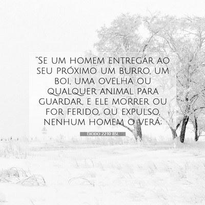 Picture 07 - Êxodo 22:10 BSL - “Se um homem entregar ao seu próximo um burro, - Bible Verse Picture