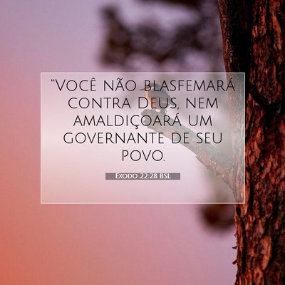 Picture 07 - Êxodo 22:28 BSL - “Você não blasfemará contra Deus, nem - Bible Verse Picture